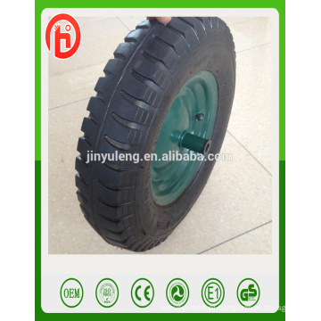 3.50-8 4.00-8 lug padrão roda de borracha pneumática para carrinho de mão, roda pneumática com WB6400